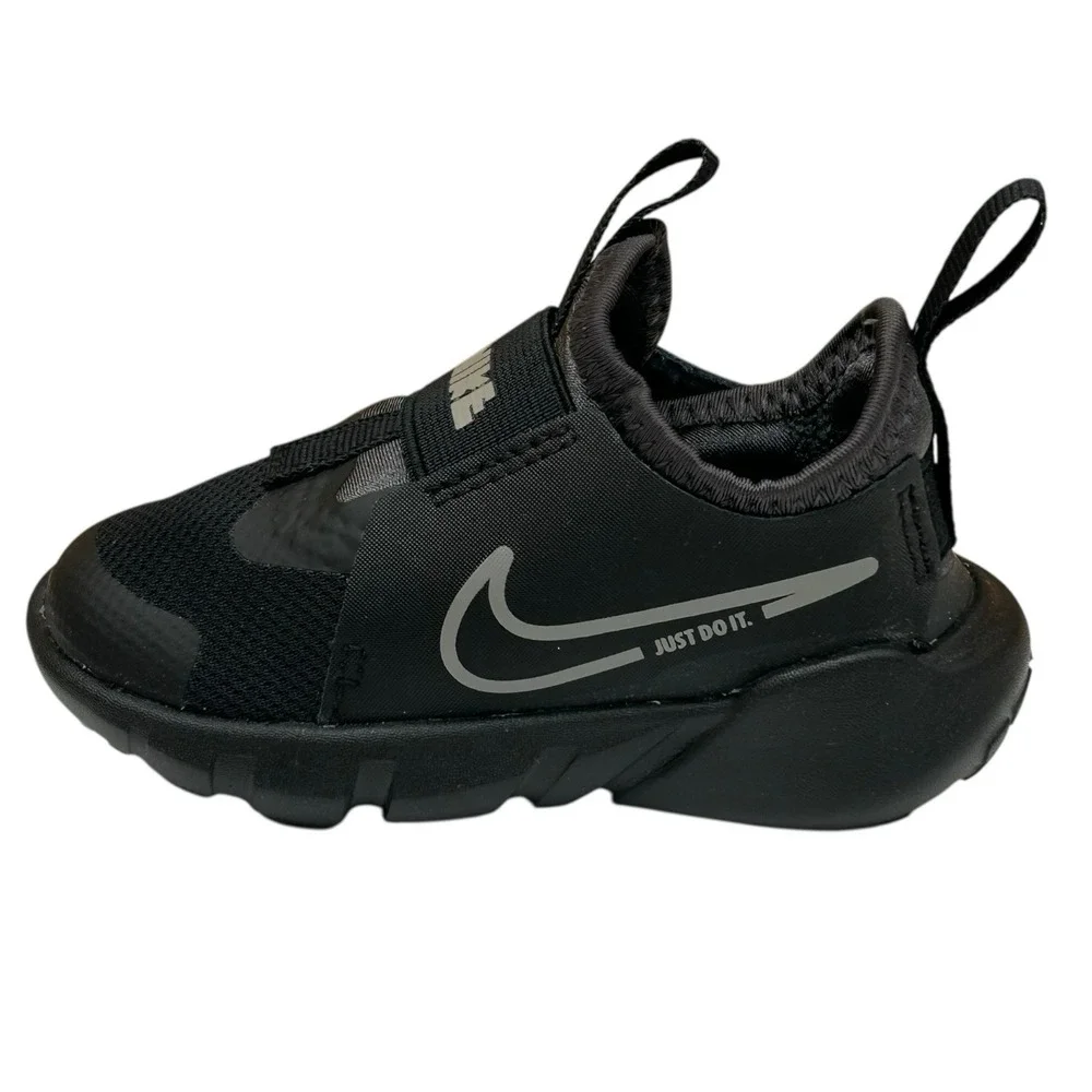 Nike Flex Runner Baby Infant Boys Slip-On Sneakers Size 5 Black-Gray Lightweight